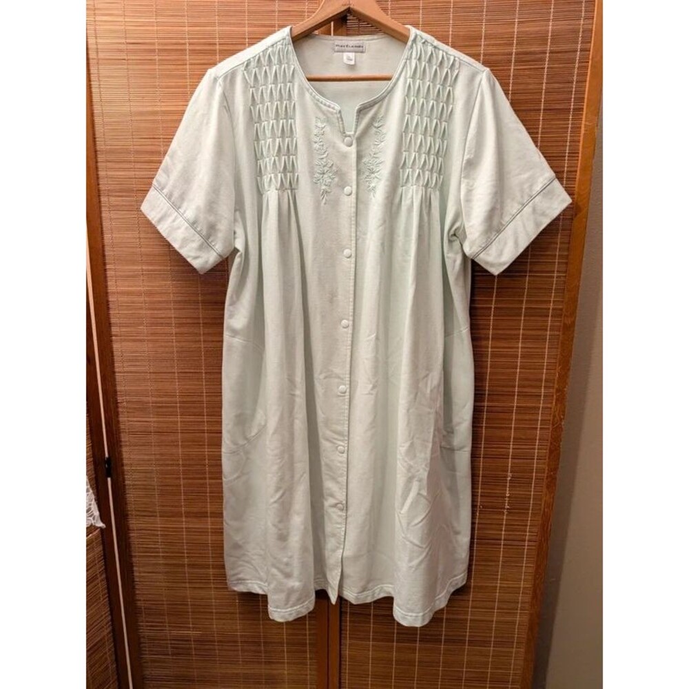 Vintage House Coat XL Mint Green